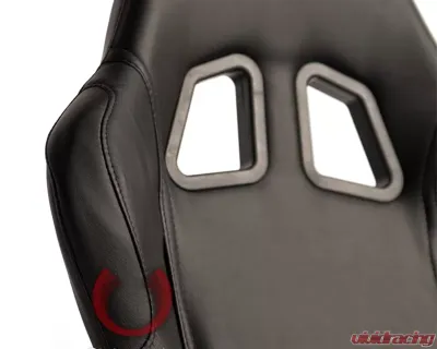Cipher Auto Black Synthetic Leather Racing Seats - Pair - CPA1007PBK