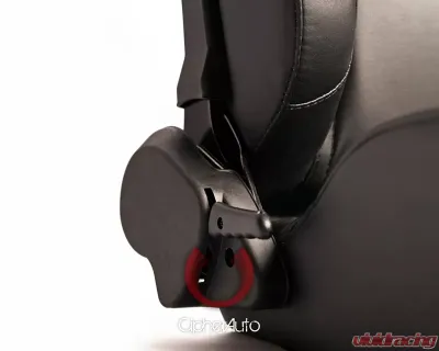 Cipher Auto Black Synthetic Leather Racing Seats - Pair - CPA1007PBK