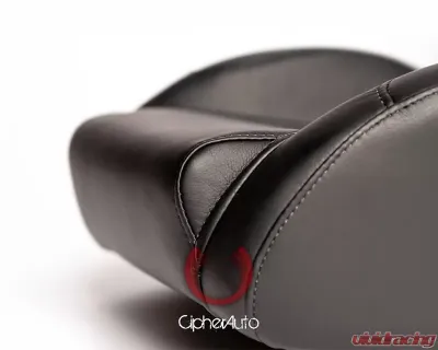 Cipher Auto Black Synthetic Leather Racing Seats - Pair - CPA1007PBK