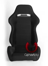 Cipher Auto Black Cloth Racing Seats - Pair                                     - CPA1013FBK - Image 8