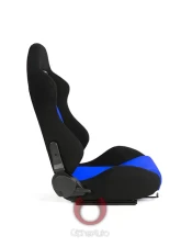 Cipher Auto Black|Blue Cloth Racing Seats - Pair                                     - CPA1013FBKBU - Image 2