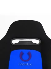 Cipher Auto Black|Blue Cloth Racing Seats - Pair                                     - CPA1013FBKBU - Image 4