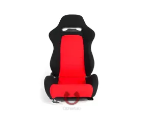 Cipher Auto Black|Red Cloth Racing Seats - Pair