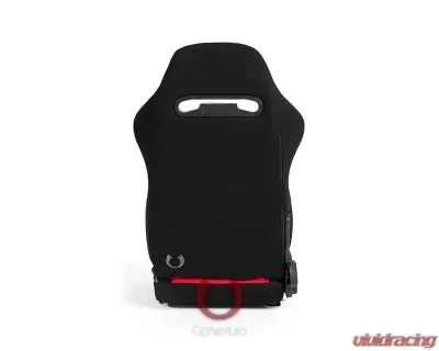 Cipher Auto Black|Red Cloth Racing Seats - Pair - CPA1013FBKRD