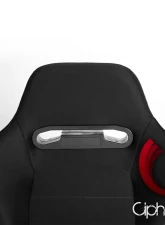 Cipher Auto Black Cloth Racing Seats - Pair                                     - CPA1013FBK - Image 5