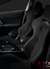 Cipher Auto Black Cloth Racing Seats - Pair                                     - CPA1013FBK - Image 6