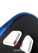 Cipher Auto Blue|Black Cloth Racing Seats - Pair                                     - CPA1018FBUBK - Image 4