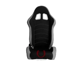 Cipher Auto Gray|Black Cloth Racing Seats - Pair