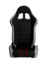 Cipher Auto Gray|Black Cloth Racing Seats - Pair                                     - CPA1018FGYBK - Image 7