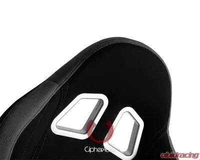 Cipher Auto Gray|Black Cloth Racing Seats - Pair - CPA1018FGYBK