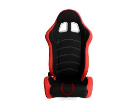 Cipher Auto Red|Black Cloth Racing Seats - Pair