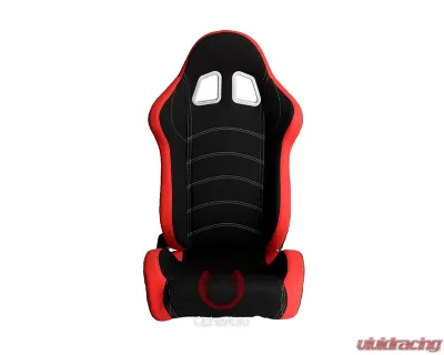 Cipher Auto Red|Black Cloth Racing Seats - Pair - CPA1018FRDBK