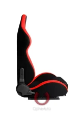 Cipher Auto Red|Black Cloth Racing Seats - Pair                                     - CPA1018FRDBK - Image 2
