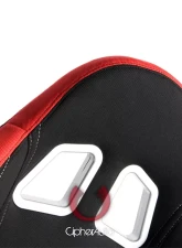 Cipher Auto Red|Black Cloth Racing Seats - Pair                                     - CPA1018FRDBK - Image 4