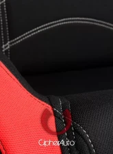 Cipher Auto Red|Black Cloth Racing Seats - Pair                                     - CPA1018FRDBK - Image 6
