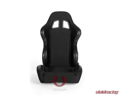 Cipher Auto Black Cloth Racing Seats - Pair - CPA1025FBK
