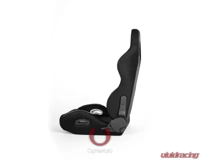 Cipher Auto Black Cloth Racing Seats - Pair - CPA1025FBK