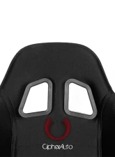 Cipher Auto Black Cloth Racing Seats - Pair                                     - CPA1025FBK - Image 5