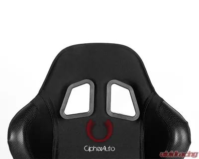 Cipher Auto Black Cloth Racing Seats - Pair - CPA1025FBK