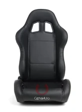 Cipher Auto Black Leatherette Racing Seats - Pair                                     - CPA1025PBK - Image 7