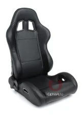 Cipher Auto Black Leatherette Racing Seats - Pair                                     - CPA1025PBK - Image 2