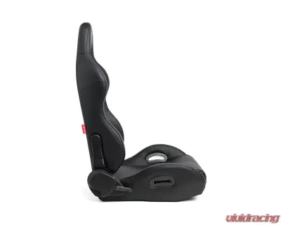 Cipher Auto Black Leatherette Racing Seats - Pair - CPA1025PBK