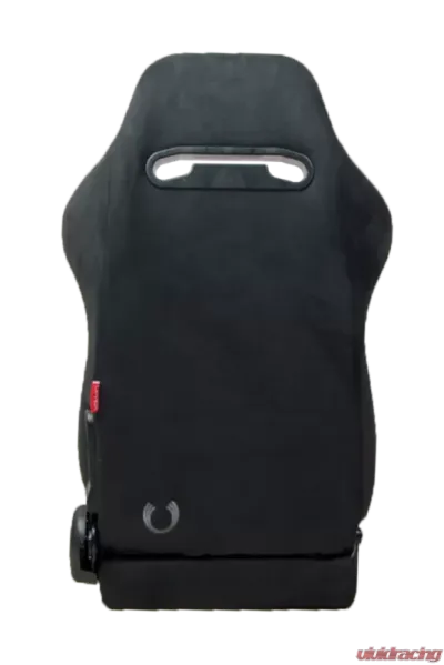 Cipher Auto Black Microsuede And Red Accents w/ PU Leather Inserts Racing Seats - Pair - CPA1075CFSDBK-R