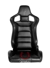 Cipher Auto Black PU Leather Carbon Fiber Euro Racing Seats - Pair                                     - CPA2001PCFBK - Image 7