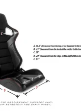 Cipher Auto Beige PU Leather Carbon Fiber w/ Brown Stitches Euro Racing Seats - Pair                                     - CPA2001PCFBG - Image 7