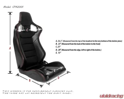 Cipher Auto Beige PU Leather Carbon Fiber w/ Brown Stitches Euro Racing Seats - Pair - CPA2001PCFBG