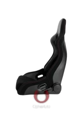 Cipher Auto Black Cloth|PU Leather Carbon Fiber PU w/ Red Stitches Viper Racing Seats - Pair                                     - CPA2002CFBK-R - Image 2