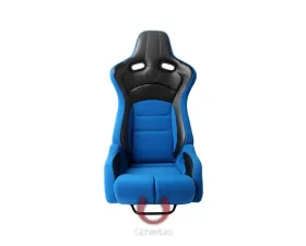 Cipher Auto Blue Black Cloth|PU Leather Carbon Fiber PU Viper Racing Seats - Pair
