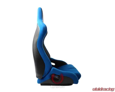 Cipher Auto Blue Black Cloth|PU Leather Carbon Fiber PU Viper Racing Seats - Pair - CPA2002CFBKBU