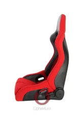 Cipher Auto Red Black Cloth|PU Leather Carbon Fiber PU Viper Racing Seats - Pair                                     - CPA2002CFBKRD - Image 2