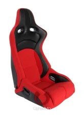 Cipher Auto Red Black Cloth|PU Leather Carbon Fiber PU Viper Racing Seats - Pair                                     - CPA2002CFBKRD - Image 4