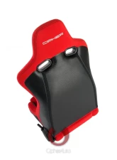 Cipher Auto Red Black Cloth|PU Leather Carbon Fiber PU Viper Racing Seats - Pair                                     - CPA2002CFBKRD - Image 5