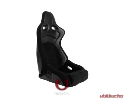 Cipher Auto Black Cloth|PU Leather Carbon Fiber PU Viper Racing Seats - Pair - CPA2002CFBK