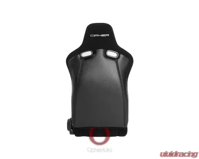 Cipher Auto Black Cloth|PU Leather Carbon Fiber PU Viper Racing Seats - Pair - CPA2002CFBK