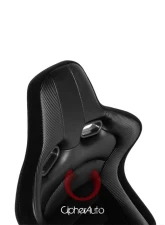 Cipher Auto Black Cloth|PU Leather Carbon Fiber PU Viper Racing Seats - Pair                                     - CPA2002CFBK - Image 6