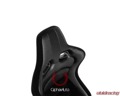 Cipher Auto Black Cloth|PU Leather Carbon Fiber PU Viper Racing Seats - Pair - CPA2002CFBK