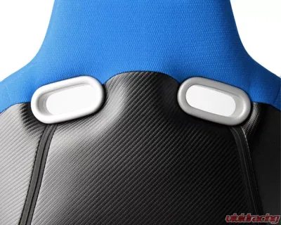 Cipher Auto Black Blue Cloth|PU Leather Carbon Fiber PU VP-8 Racing Seats - Pair - CPA2003CFBKBU