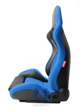 Cipher Auto Black Blue Cloth|PU Leather Carbon Fiber PU VP-8 Racing Seats - Pair                                     - CPA2003CFBKBU - Image 5