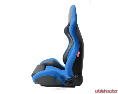 Cipher Auto Black Blue Cloth|PU Leather Carbon Fiber PU VP-8 Racing Seats - Pair - CPA2003CFBKBU