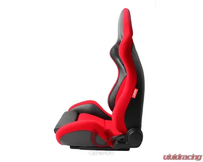 Cipher Auto Black Red Cloth|PU Leather Carbon Fiber PU VP-8 Racing Seats - Pair - CPA2003CFBKRD