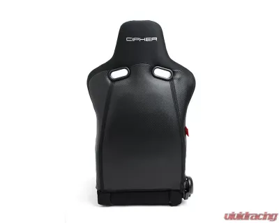 Cipher Auto Black Cloth|PU Leather Carbon Fiber PU VP-8 Racing Seats - Pair - CPA2003CFBK