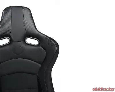 Cipher Auto Black Cloth|PU Leather Carbon Fiber PU VP-8 Racing Seats - Pair - CPA2003CFBK