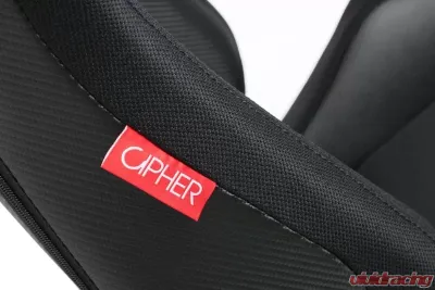 Cipher Auto Black Cloth|PU Leather Carbon Fiber PU VP-8 Racing Seats - Pair - CPA2003CFBK