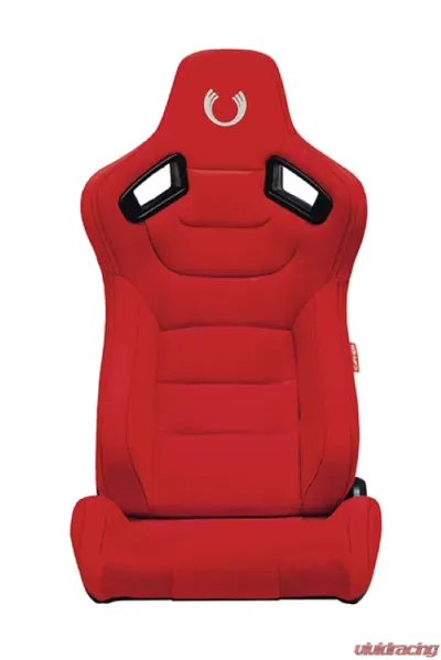 Cipher Auto Red Suede|Fabric Carbon Fiber PU AR-9 Revo Racing Seats - Pair - CPA2009CFSDRD