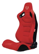 Cipher Auto Red Suede|Fabric Carbon Fiber PU AR-9 Revo Racing Seats - Pair                                     - CPA2009CFSDRD - Image 2