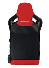 Cipher Auto Red Suede|Fabric Carbon Fiber PU AR-9 Revo Racing Seats - Pair                                     - CPA2009CFSDRD - Image 4